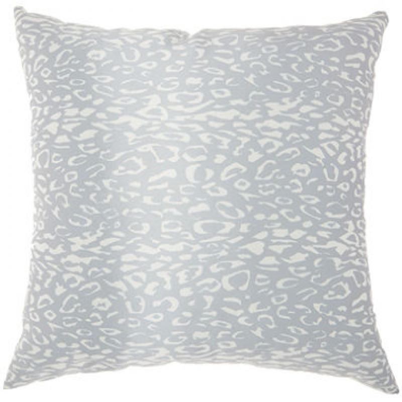 Mina Victory Leopard Grey Outdoor Throw Pillow