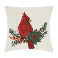 Nourison Cardinal and Holly Decorative Pillow