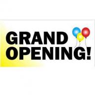 Digital Vinyl "Grand Opening" Banner - 3&#039; x 6&#039;