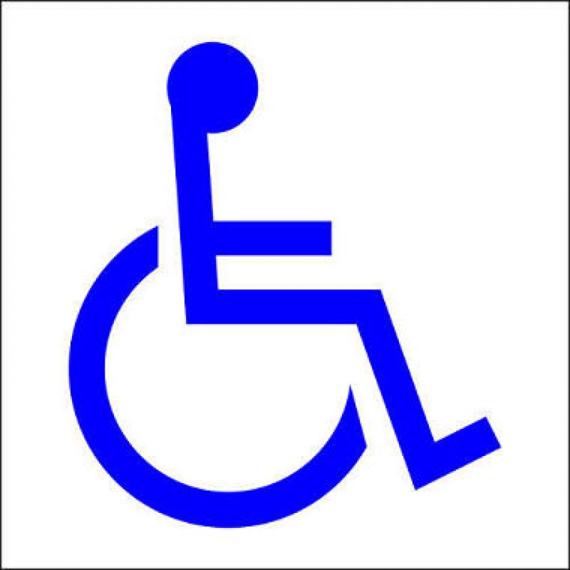 Handicap Symbol - 6" x 6" Decal - 6 Pack