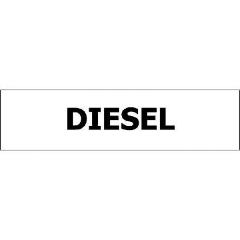 Pump ID Decal - Diesel - Black - 6 Pack
