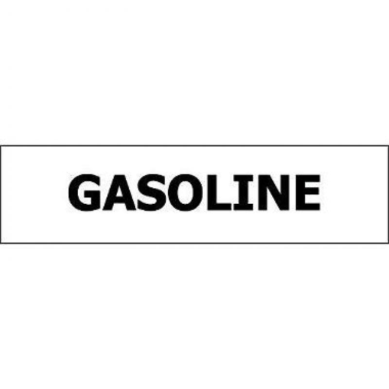 Pump ID Decal - Gasoline - Black - 6 Pack