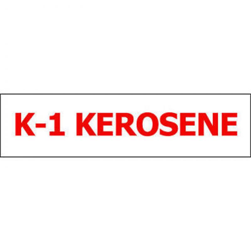 Pump ID Decal - K-1 Kerosene - Red - 6 Pack