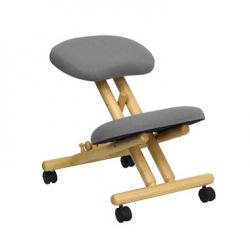 Wooden Ergonomic Kneeling Posture Chair-Gray