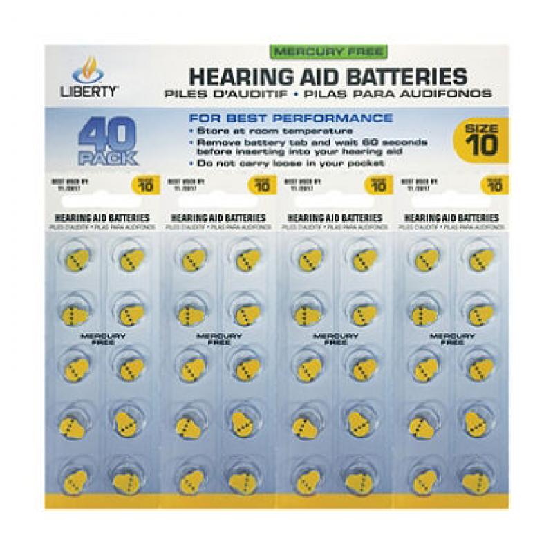 Liberty Hearing Aid Battery #10A (40 ct.)