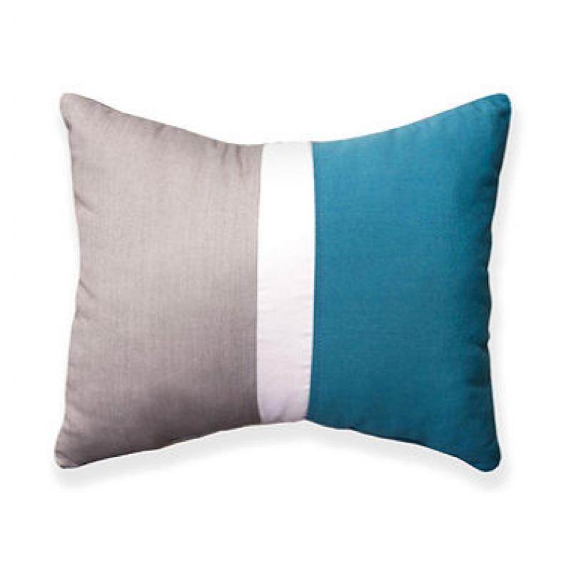16" x 20" Color Block Pillow, Sunbrella Fabric