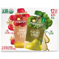 Happy Baby Clearly Crafted Multi-pack Organic Baby Food (4 oz., 12 pk.)