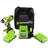 GreenWorks 24V Impact Driver w/ (2) 24V Batteries and a Charger