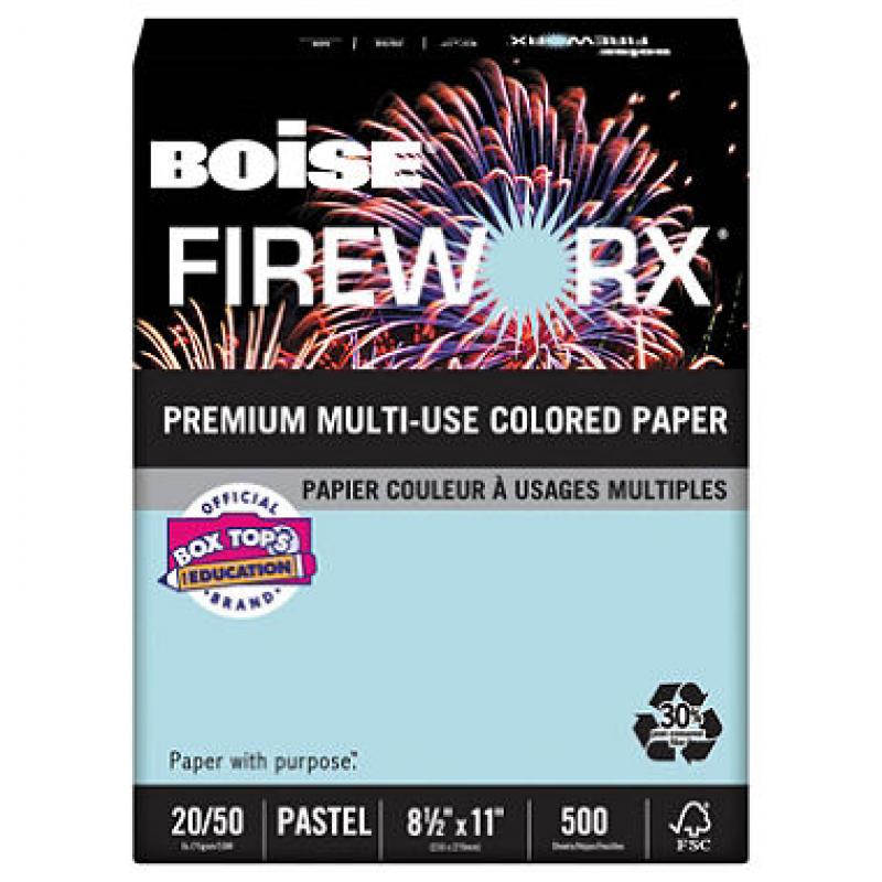 Boise - Fireworx Colored Paper, 20lb, Bottle Rocket Blue - Ream  (pak of 2)