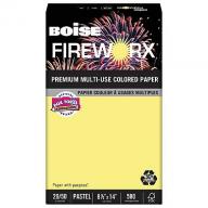 Boise - Fireworx Colored Paper, 20lb, 8-1/2 x 14", Crackling Canary - Ream