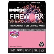 Boise - FIREWORX Colored Paper, 20lb, 8-1/2 x 11, Cherry Charge - 500 Sheets/Ream (pak of 2)