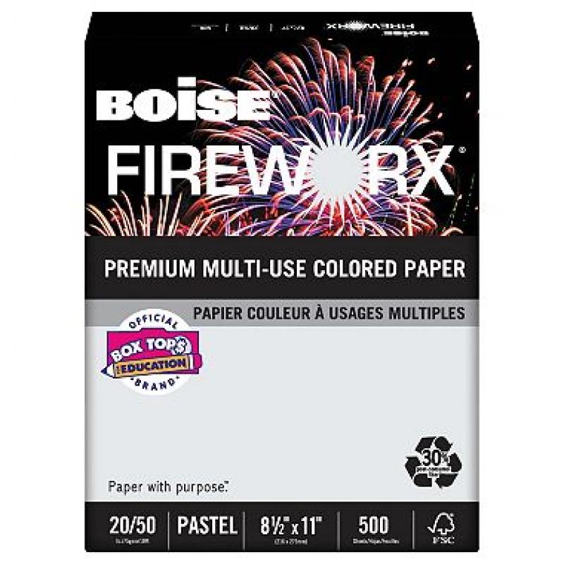 Boise - FIREWORX Colored Paper, 20lb, 8-1/2 x 11, Smoke Gray - 500 Sheets/Ream  (pak of 2)