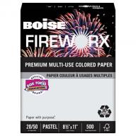 Boise - FIREWORX Colored Paper, 20lb, 8-1/2 x 11, Smoke Gray - 500 Sheets/Ream