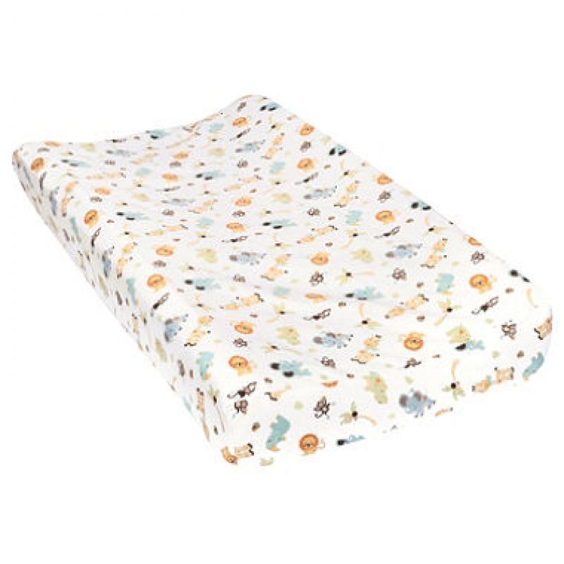 Trend Lab Flannel Changing Pad Cover, Crayon Jungle