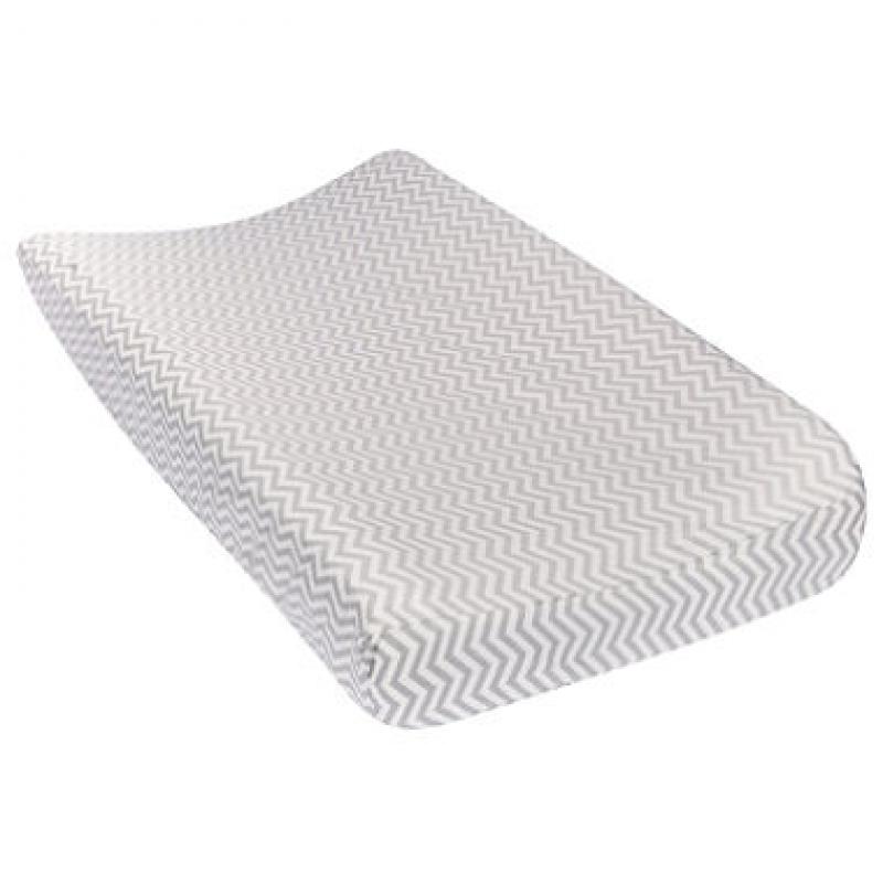 Trend Lab Flannel Changing Pad Cover, Gray Chevron