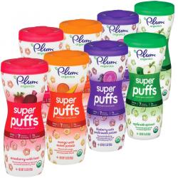 Plum Organics Super Puffs Cereal Snack, Variety Pack (1.5 oz., 8 ct.)