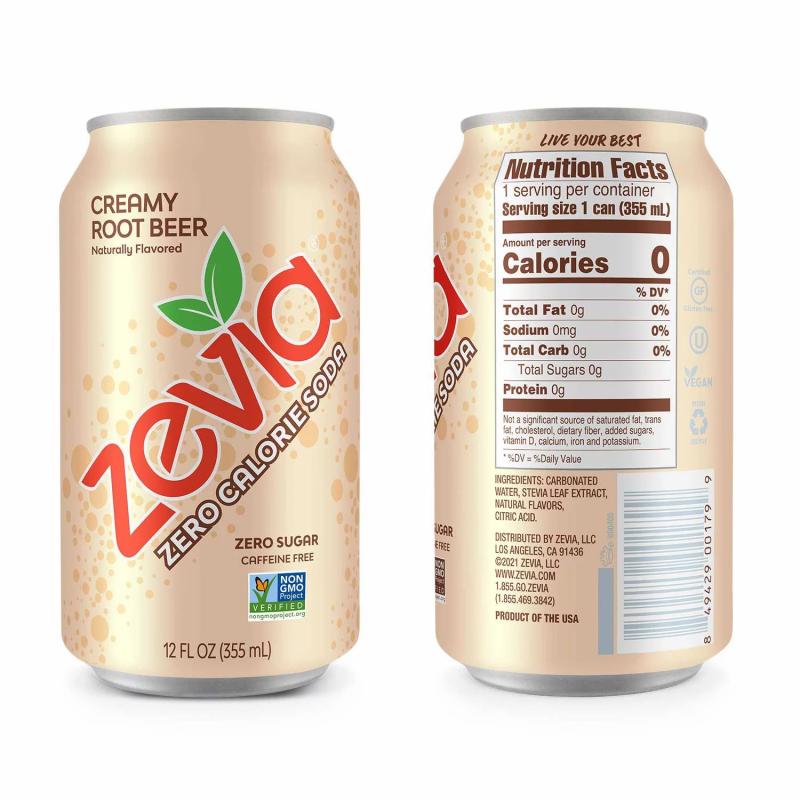 Zevia Zero Calorie Soda Variety Pack (12 fl. oz., 30 pk.)