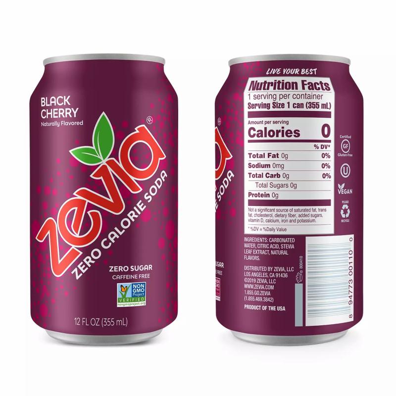 Zevia Zero Calorie Soda Variety Pack (12 fl. oz., 30 pk.)