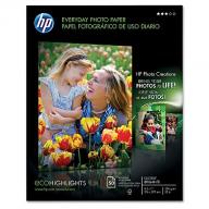 HP Everyday Photo Paper, Glossy, 8 1/2 x 11, 50 Sheets/Pack