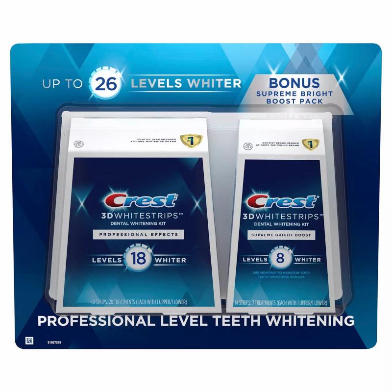 Crest 3D Whitestrips Professional Effects & Supreme Bright Dual Pack