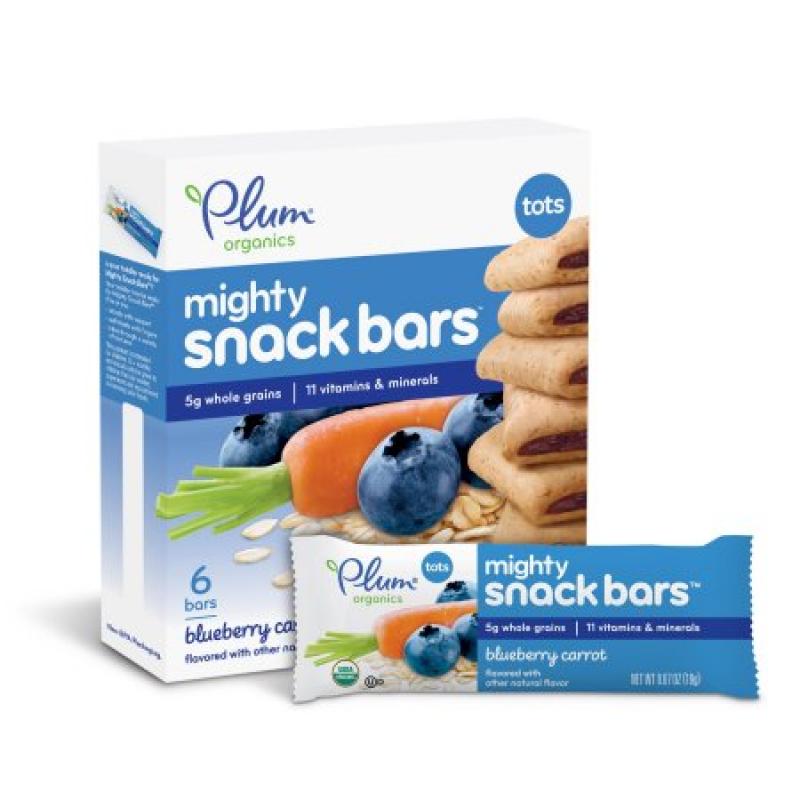 Plum Organics Mighty 4 Essential Nutrition Bar, Blueberry with Carrot, 0.67 Oz
