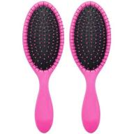Beautyko Wet or Dry Detangling Hair Brushes, Pink, 2 count