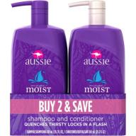 Aussie Mega Moist Shampoo and Conditioner Dual Pack, 2 pc