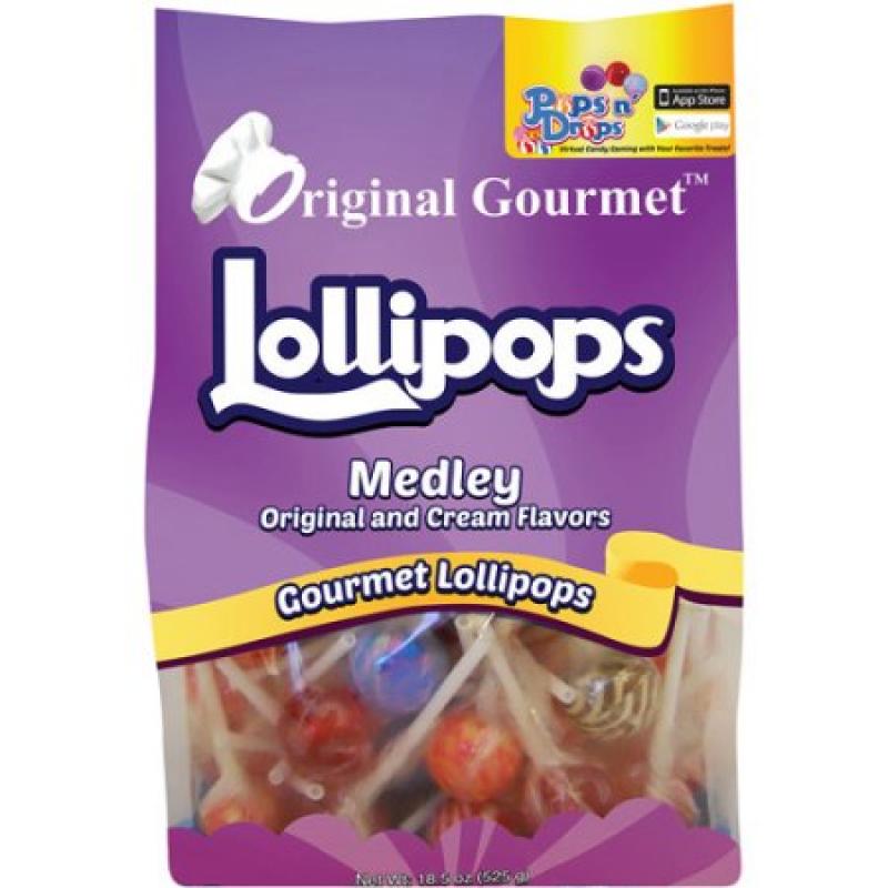 Original Gourmet Medley Original and Cream Lollipops, 50 count, 18.5 oz