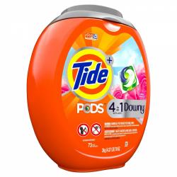 Tide PODS With Downy April Fresh Laundry Detergent Pacs - 73ct