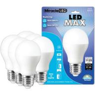 Miracle LED 5W "Fat Beam" Wide Angle Flood Light Security Bulb, Replace 65W PAR Cool White, 4-Pack
