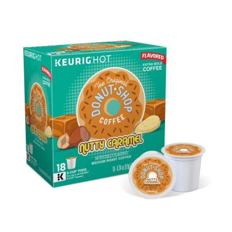 The Original Donut Shop Nutty Caramel Keurig Single-Serve K-Cup Pods, Medium Roast Coffee, 18 Count