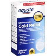 Equate Cold Relief Original Flavor Effervescent Tablets, 48ct