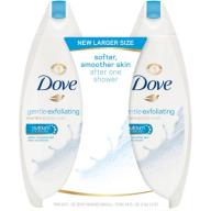 Dove Gentle Exfoliating Body Wash, 22 oz, Twin Pack