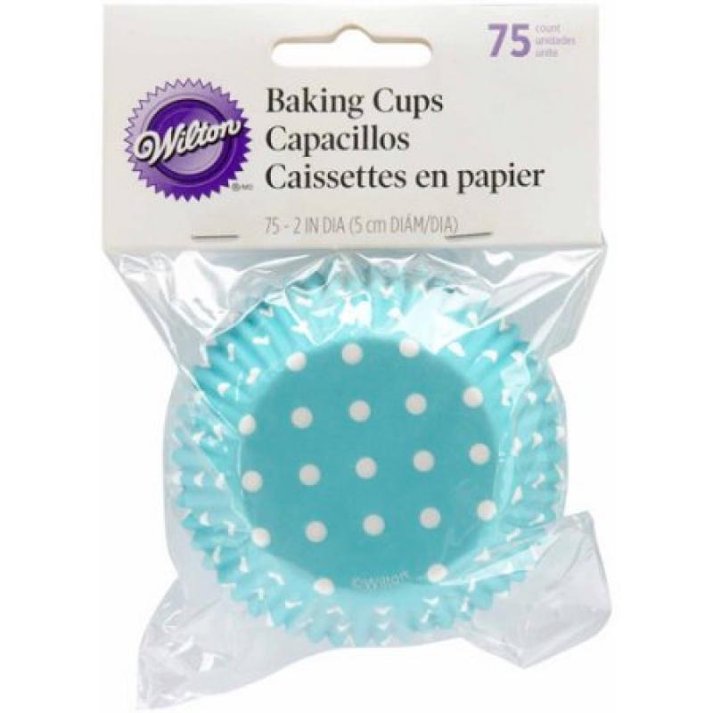 Wilton Standard Baking Cup Liner, Blue Dots 75 ct. 415-0156