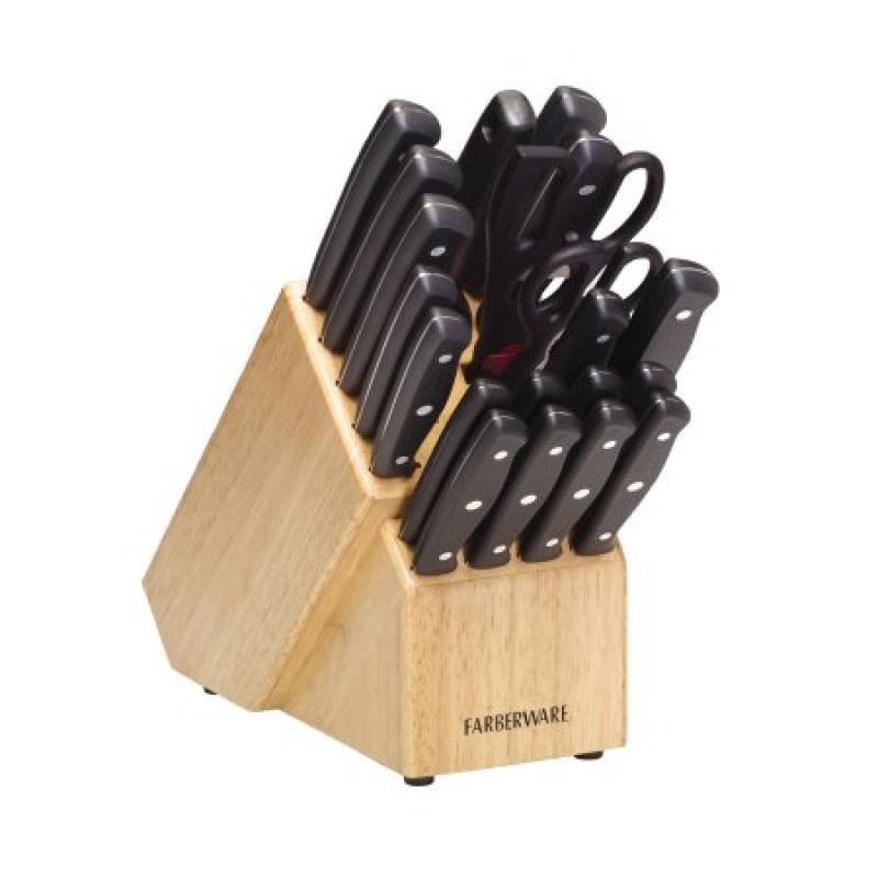 Farberware Traditions 21-Piece Cutlery Set with Wood Block