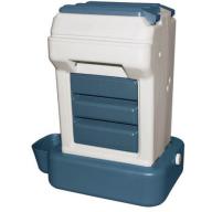 Bergan K-9 Cafe Tray Pack Pet Food Dispenser, Gray/Blue, 26" x 23.25" x 15"