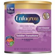 Enfagrow Toddler Transitions Gentlease Infant and Toddler Formula, Powder, 20 Ounces