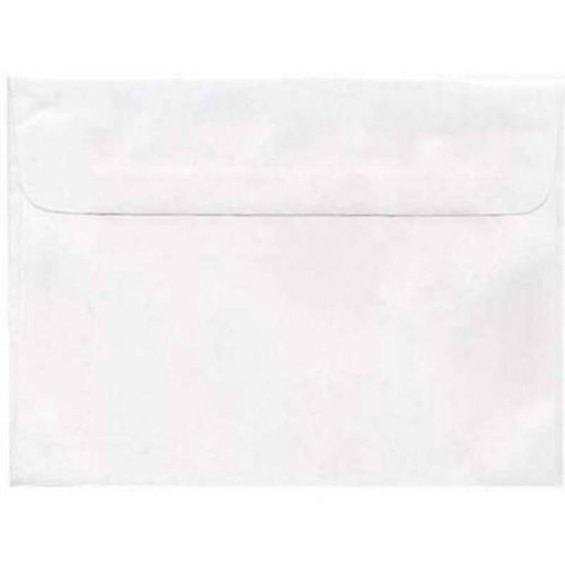 JAM Paper 5-1/2" x 7-1/2" Booklet Envelopes, White, 25-Pack