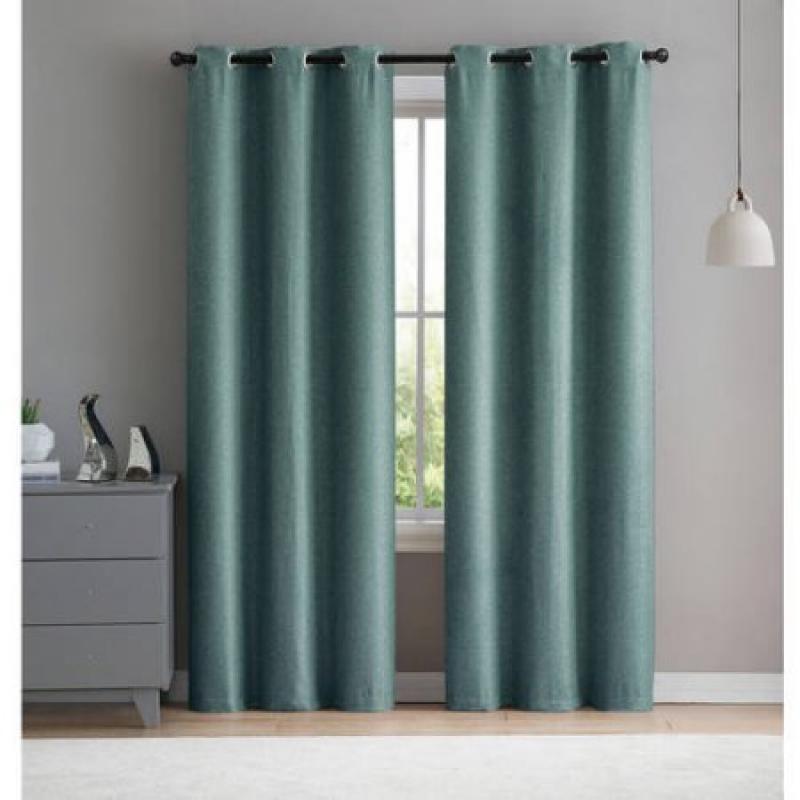 VCNY Home Salma Solid Check Blackout Window Curtains, Set of 2, Multiple Sizes and Colors Available
