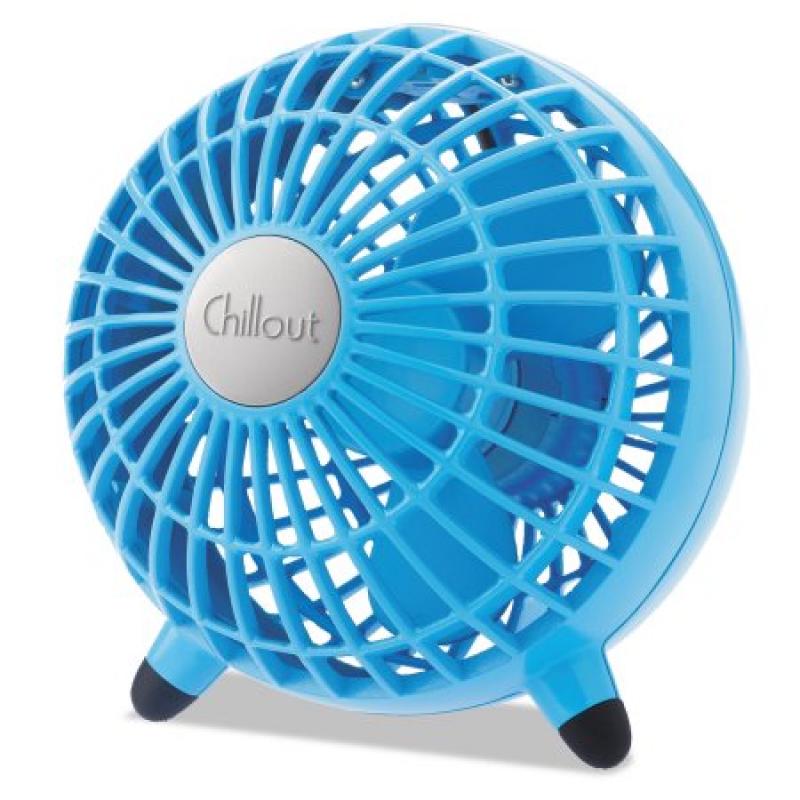 Honeywell Chillout USB/AC Adapter Personal Fan, Teal, 6"Diameter, 1 Speed
