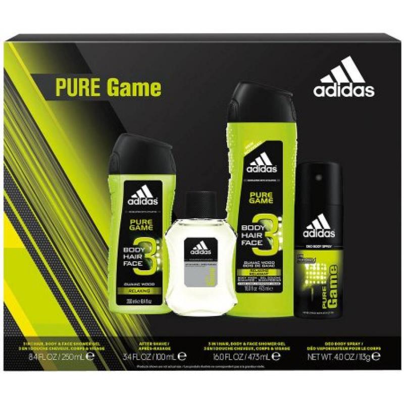 adidas Pure Game Men&#039;s Bath Gift Set, 4 pc