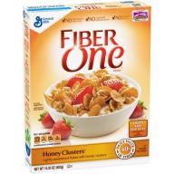 Fiber One Cereal, Honey Clusters, Whole Grain Cereal 14.25 Oz