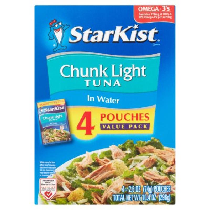 StarKist® Chunk Light Tuna in Water 4-2.6 oz. Pouches