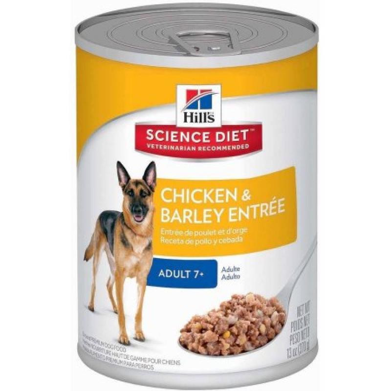 Hill&#039;s Science Diet Adult 7+ Chicken & Barley Entrée Canned Dog Food, 13 oz, 12-pack