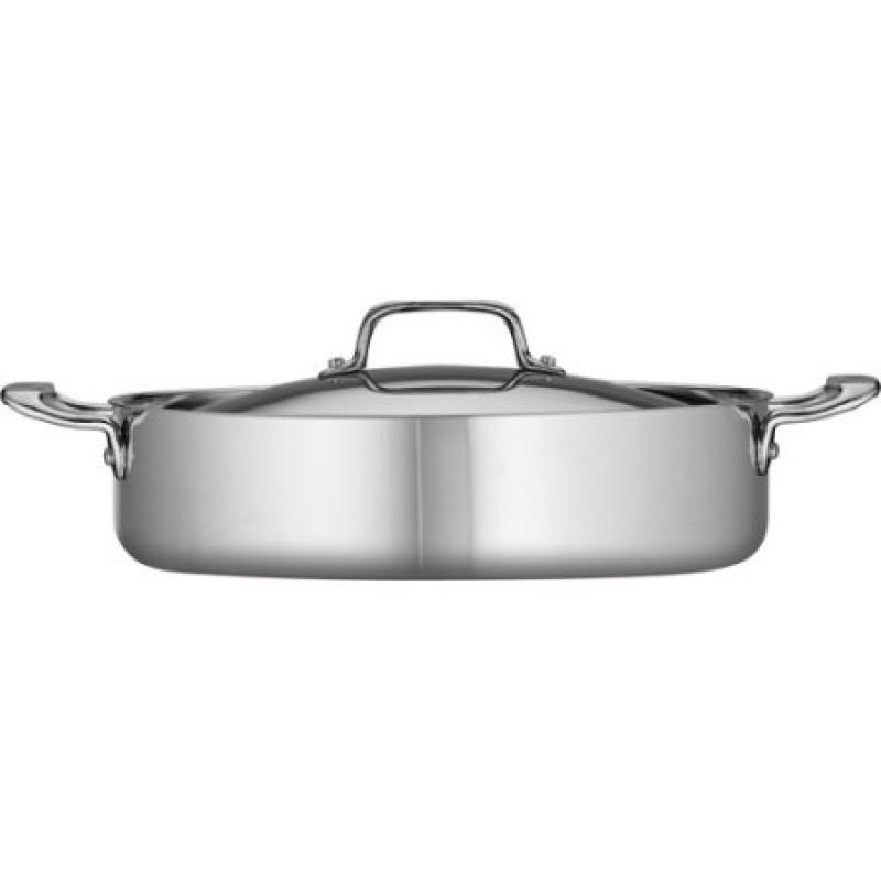 Tramontina 5-Qt Tri-Ply Clad Covered Braiser, Stainless Steel