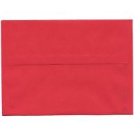 JAM Paper A7 5-1/4" x 7-1/4" Recycled Paper Invitation Envelopes, Brite Hue Christmas Red, 25pk