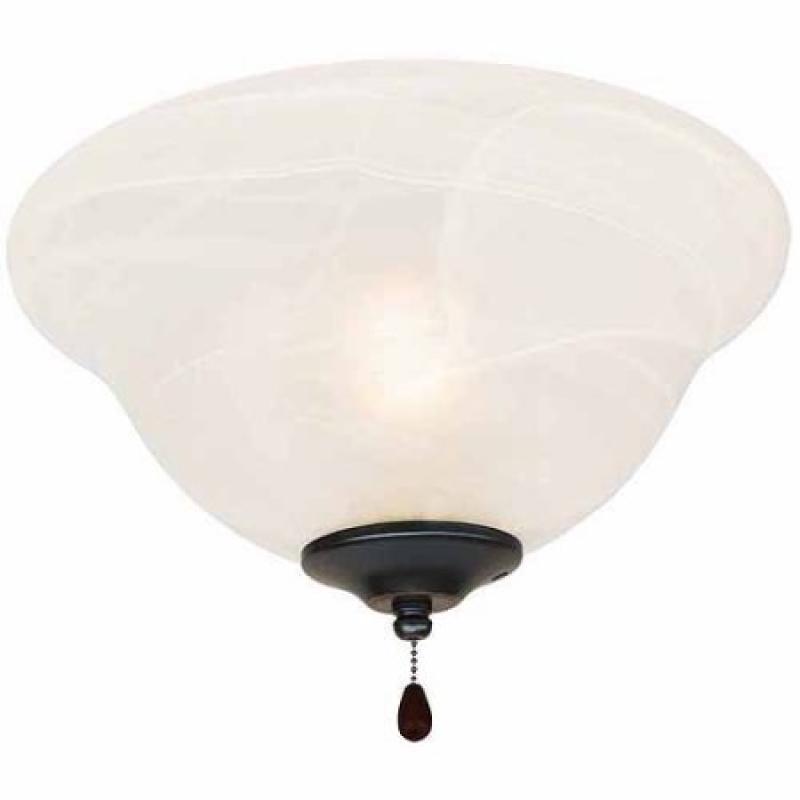 Design House 154211 3-Light Bowl Ceiling Fan Light Kit, Oil Rubbed Bronze Finish
