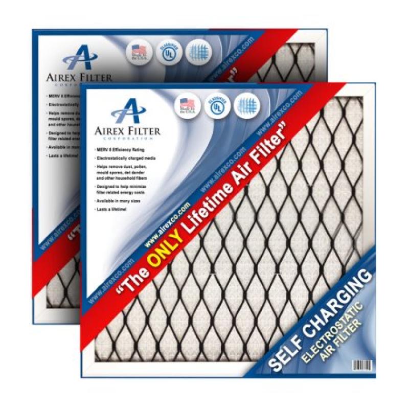 Airex Filter Corporation 14x20x1 Lifetime Electrostatic AC Furnace Air Filter. Washable. Never Buy another Filter Again