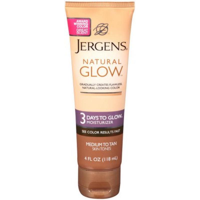 Jergens Natural Glow, 3 Days To Glow Moisturizer, Medium to Tan, 4 fl oz