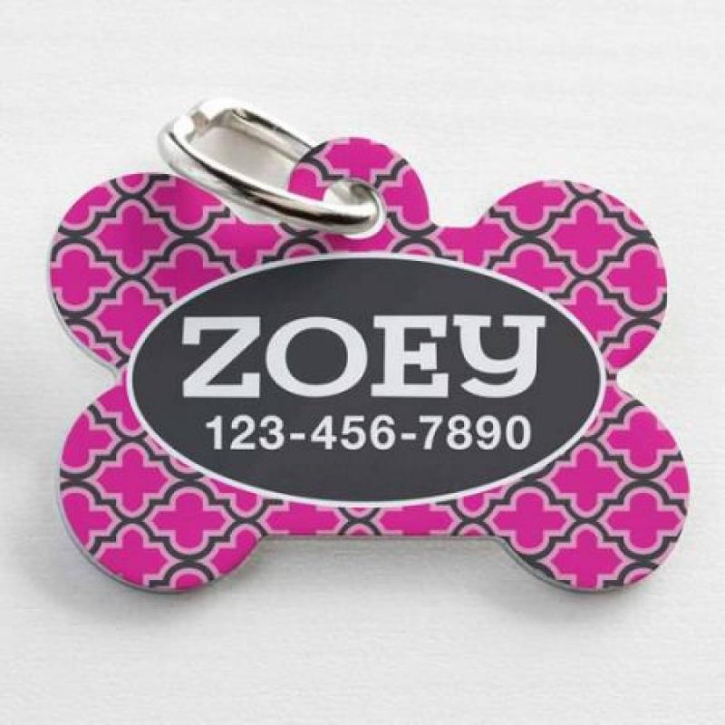 Personalized Pet Tag, Pink